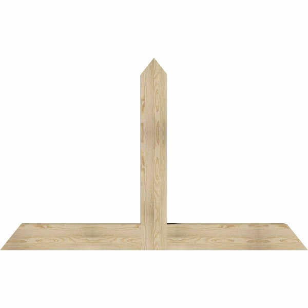 Ekena Millwork Portland Rough Sawn Timber Gable Bracket, Douglas Fir, 72"W x 45"H x 6"D x 6"F, 15/12 Pitch GBW072X45X0606POR00RDF - main